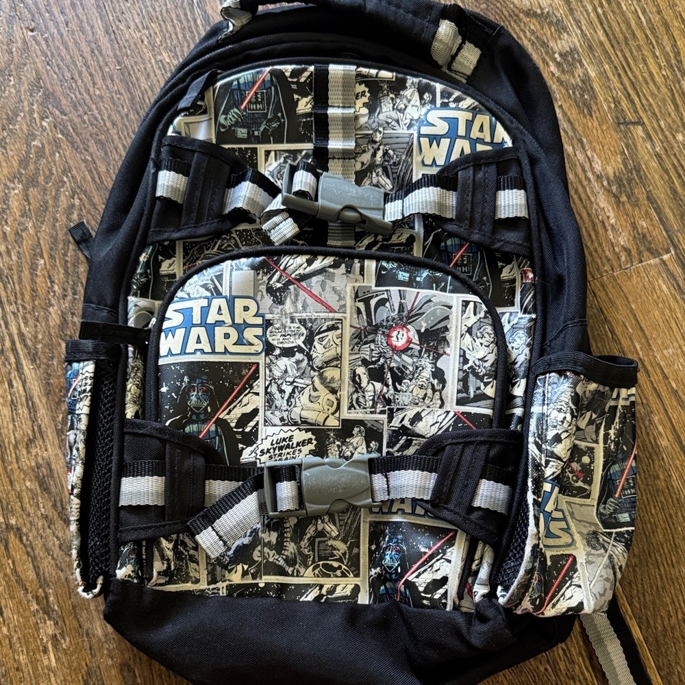 Pottery Barn Kids Large Backpack - Star Wars Black and White